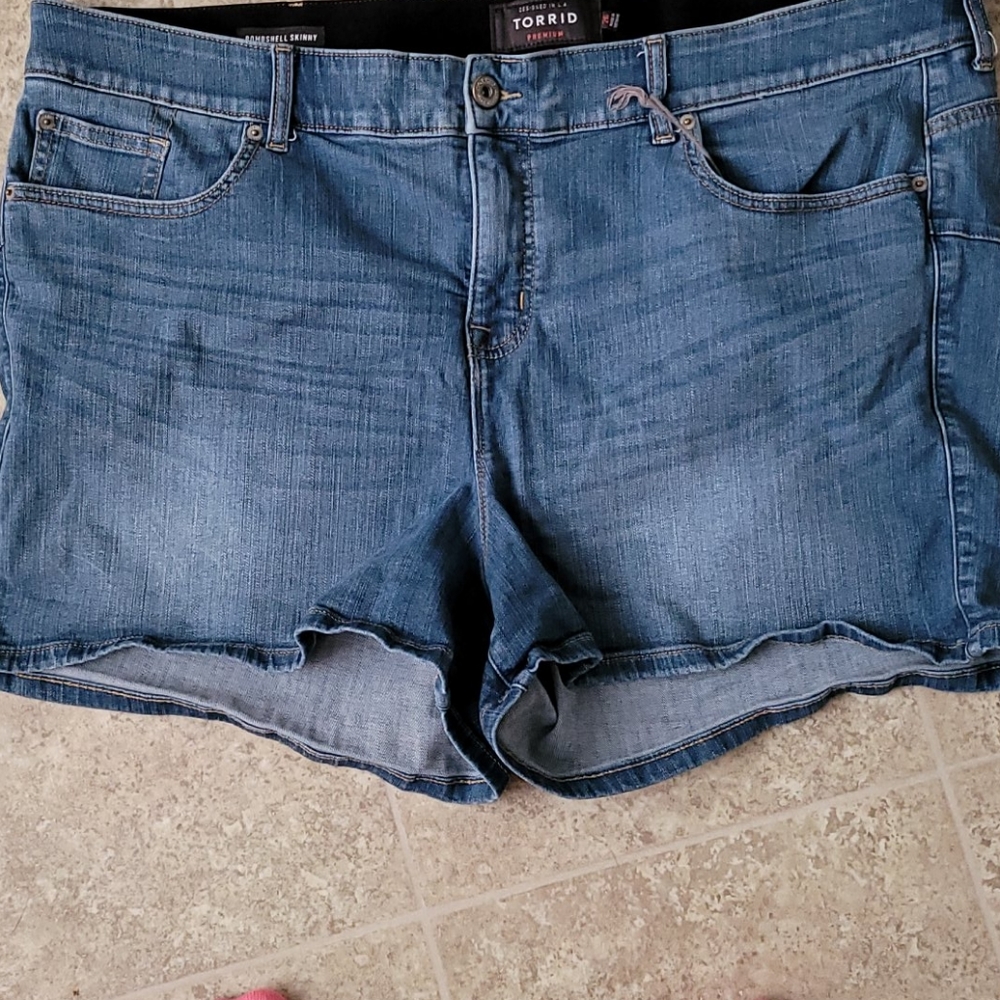 Torrid Denim Shorts. Bombshell Skinny